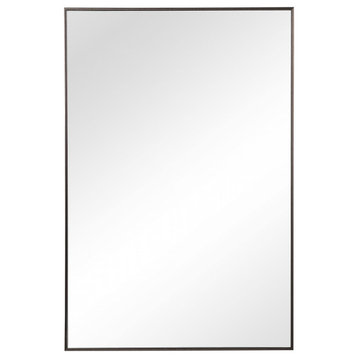 Gunmetal Rectangular Wall Mirror, Bathroom Mirror, 21 X 31