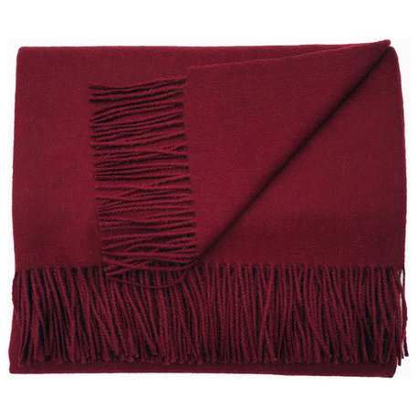 Baby Alpaca Throw Blankets, Wine