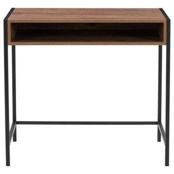 UrbanPro Engineered Wood Desk with Cubby in Brown