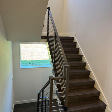 Project #137 | Maple Staircase with Stainless Steel Railing
