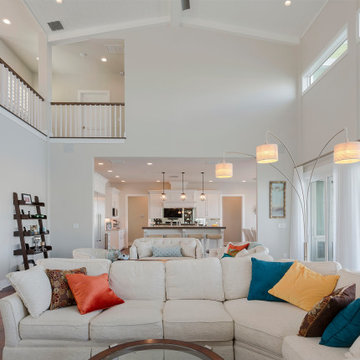 Bright Living Room With Balcony Views