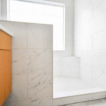 Warm Contemporary Master Bathroom