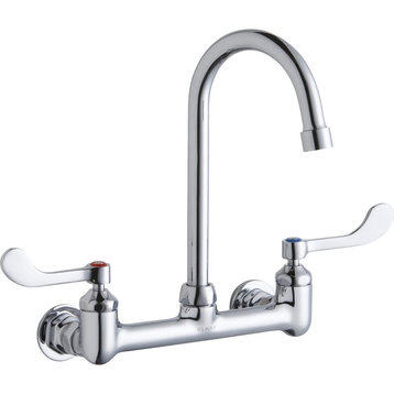 Elkay Scrub/Handwash 8" Centerset Faucet w/5" Gooseneck Spout 1/2in Inlet