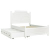 Savannah Full Poster Bed With Trundle, White