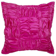 SOLID HOT PINK ACCENT THROW PILLOW COVER - Decorative Pillows - Accent  Pillows