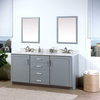 Sterling Double Sinks Bathroom Vanity, Light Gray, 72"