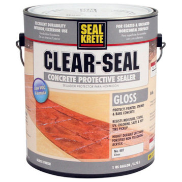 Seal-Krete® 607001 Clear-Seal Concrete Protective Sealer, 1-Gallon, Gloss