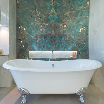 Salle de bain en marbre Amazonite