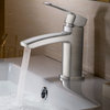 Fresca Fiora Single Hole Mount Bathroom Vanity Faucet, Brushed Nickel
