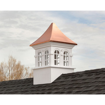 Smithsonian Stafford Vinyl Cupola With Copper Roof by Good Directions, 30" X 51"