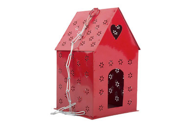 Metallic Bird House (Red)