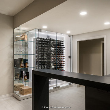 Glass Enclosed Wine Cellar Wall