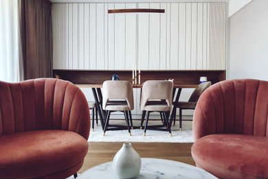 Living room - scandinavian living room idea in Other
