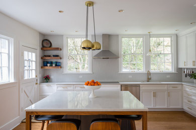 Photo of a contemporary kitchen in Portland.