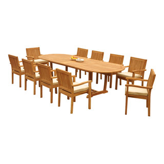 11-Piece Outdoor Teak Dining Set: 117