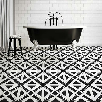 Aztec Tile Stencil - DIY Geometric Tile Stencils - Faux Cement Tiles, Extra Larg