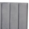 Baxton Studio Fiorenza King Size Gray Velvet Panel Bed with Tufted Headboard