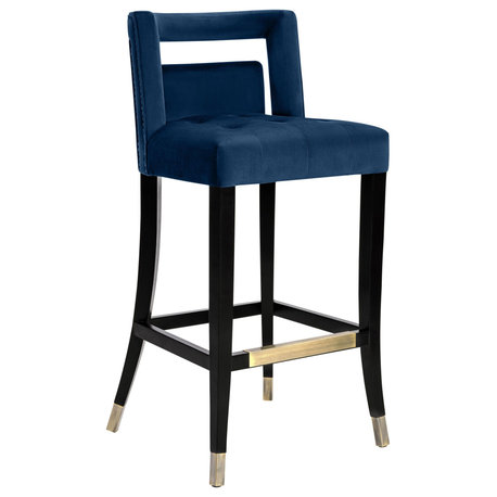 Hart Navy Velvet Bar Stool