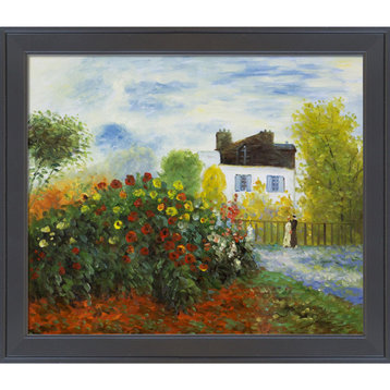 La Pastiche Garden of Monet at Argenteuil, 1873 with Gallery Black, 24" x 28"