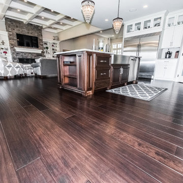 Coffee Handscraped Strand Bamboo Flooring