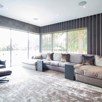Home Cinema Room with Electric Blinds by Grants