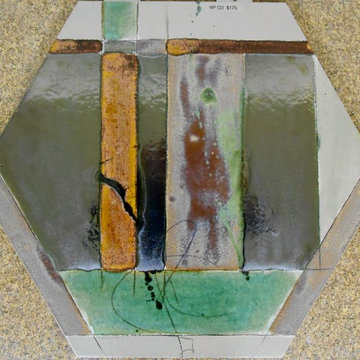 Sea Mist Green Hexagon Abstract Tile