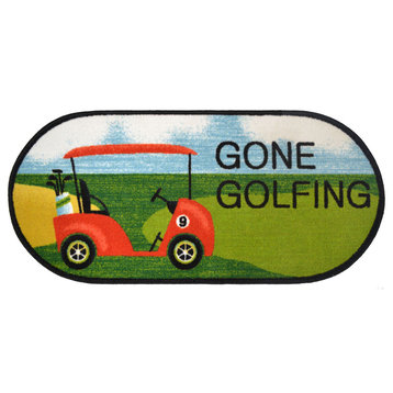 Cozy Cabin Gone Golfing Lodge 20"x44" Accent Rug