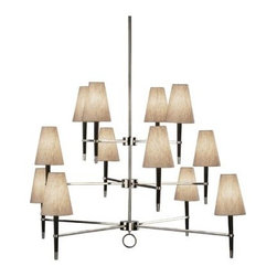Ventana 3-Tier Chandelier - Nickel & Ebony - Clayton Gray Home - Chandeliers