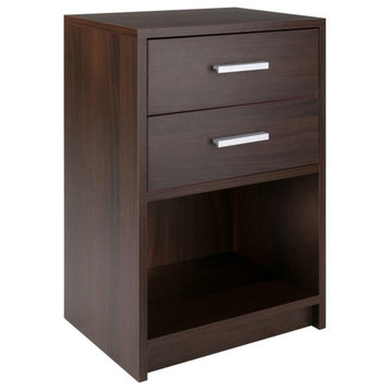 Winsome Molina 2-Drawer Transitional Wooden End Table in Cocoa