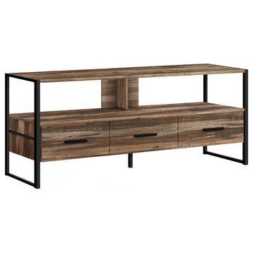 Tv Stand, 48 Inch, Console, Living Room, Bedroom, Laminate, Brown