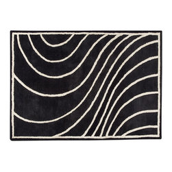Mat The Basics - Mat The Basics Lake Placid Charcoal and White Rug - Rugs