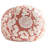 SCALAMANDRE - Maiden Floral Sphere Pillow, Terracotta, 12" Diameter - 0