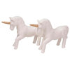 Unicorns With Golden Horns Salt and Pepper Shakers Set Porcelain