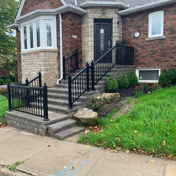 Side house steps and railings in Toronto