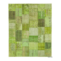 Over-dyed Turkish Patchwork Rug - Area Rugs