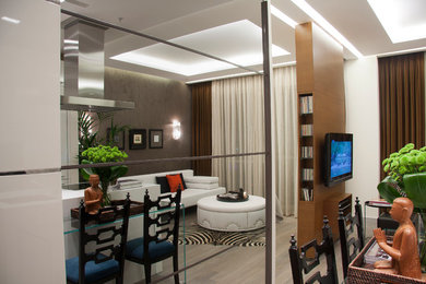 Inspiration for a contemporary living room remodel in Other