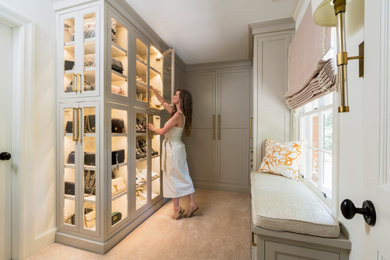 Inspiration for a transitional closet remodel in Charlotte