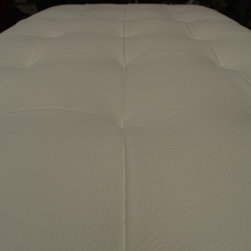 Leather White Bench - Products