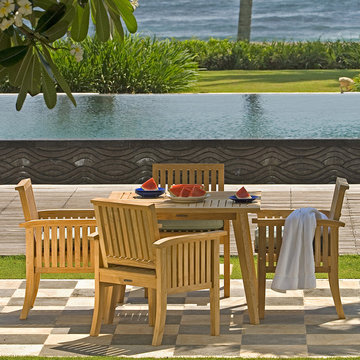 Outdoor Teak Dining Chairs (Armchair)