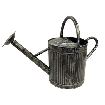 Gardener Select Garden Watering Can, Silver With Black Wash, 9.5 Liters