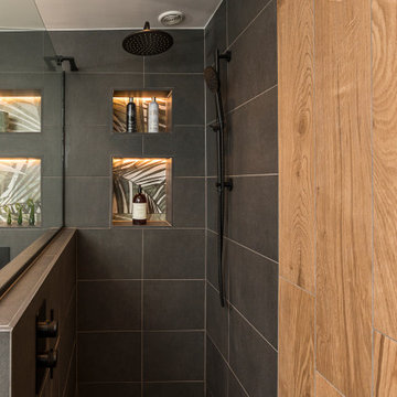 Dark Bathroom Design in Horsham, West Sussex