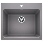 Blanco - 25"x22"x12" Blanco Liven Silgranit Laundry Sink, Metallic Gray - Every room in the home deserves to look its best, including the laundry or mud room. BLANCO has designed its laundry sinks with features designed to specifically address the unique needs of cleaning beyond the kitchen.  Our sinks feature a generous 12" depth, dual mount installation (undermount or top mount for added versatility), and special accessories to keep cleaning tools handy and organized.  Available in a variety of colors, our laundry sinks will handle even the toughest cleaning jobs - without the drama, or the staining.