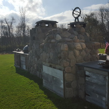 Wayzata MN Outdoor Kitchen and FIreplace