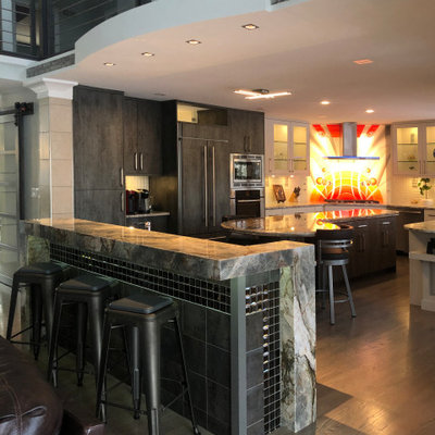 Inspiration for a modern home design remodel in Chicago