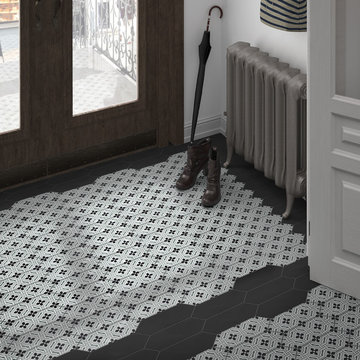 Patterned Entryway Tile Flooring
