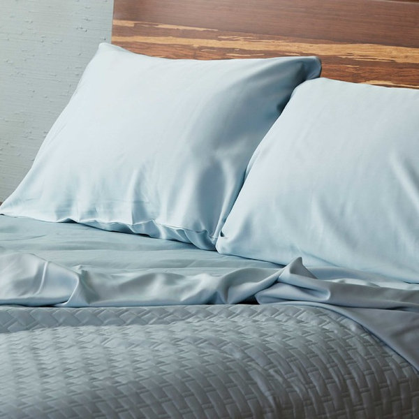 Rayon Viscose Bamboo Pillowcase Set Rayon from Bamboo Pillowcase Set White