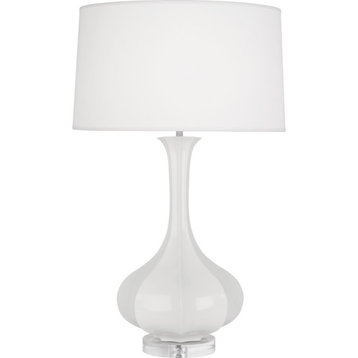 Robert Abbey Pike 1 Light Table Lamp, Lily Glazed Ceramic/Lucite Base - LY996