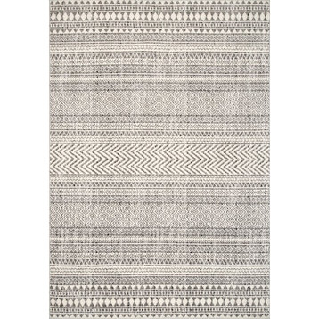nuLOOM Fiona Striped Area Rug, Gray, 5'x8'