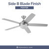 Prominence Home Ashby Ceiling Fan with Light and Remote, 52 inch, Pewter