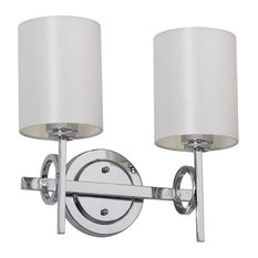 Safavieh Ventura Double-Light Sconce, Chrome